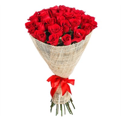 Pugét 35 červených růží